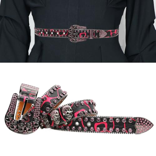 Blingbling Waist Belt Street Dance Jean Belt Punk Waist Chain Skull Jeweled Rhinestones2
