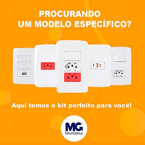 Interruptor duplo Intermediário 10a Branco 4x2 Margirius B3