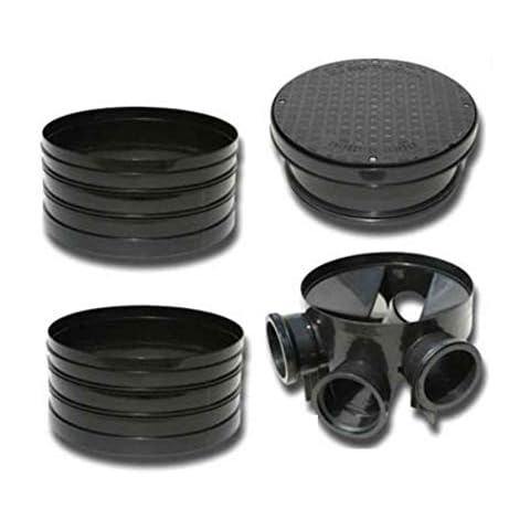 320mm Manhole Inspection Chamber Manhole - Base, 2 Riser, Cover & Frame Cover