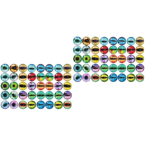 Perles en verre œil d'animal de 20 mm au fini brillant pour breloques