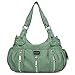 Scarleton 3 Front Zipper Washed Shoulder Bag H129253 - Mint
