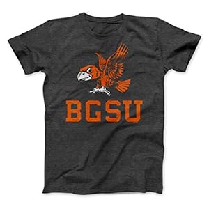 Bowling Green State University Apparel BGSU Retro Vintage Freddie Falcon Logo Super Soft Tshirt (X-Large)