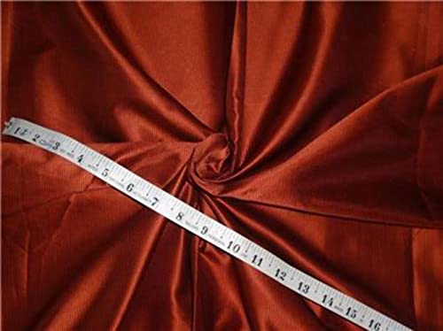 Soie rayée rouille au mètre en 137cm pour votre décoration d'intérieur