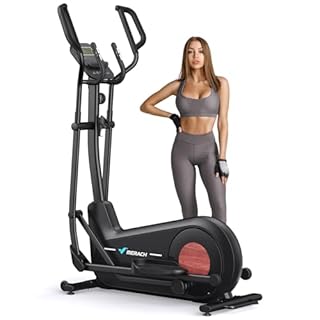 MERACH Vélo Elliptique pour Maison avec Longueur de Foulée de 47cm, Elliptique Ultra Silencieux avec Résistance Magnétique à 16 Niveaux, Entraînement d'Endurance, avec App Propre, Charge Jusqu'à 180kg
