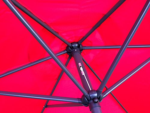 Bellrino Decor Replacement Red" Strong & Thick" Umbrella Canopy For 9Ft 6 Ribs Bright Red (Canopy Only) #TOP1