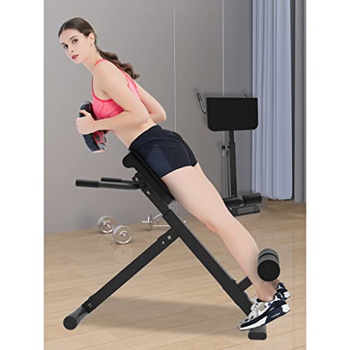 Romeinse Stoel Verstelbare Romeinse Ontlasting Opvouwbare Buikbeoefenaar Been Persmachine Workout Bank -workoutbanken For Thuis (Color : Black, S : 91 * 56 * 85cm) - Image 4