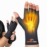 COPPER HEAL Arthritis Compression Gloves - Rheumatoid Arthritis Carpal Tunnel RSI Osteoarthritis & Tendonitis Open Finger