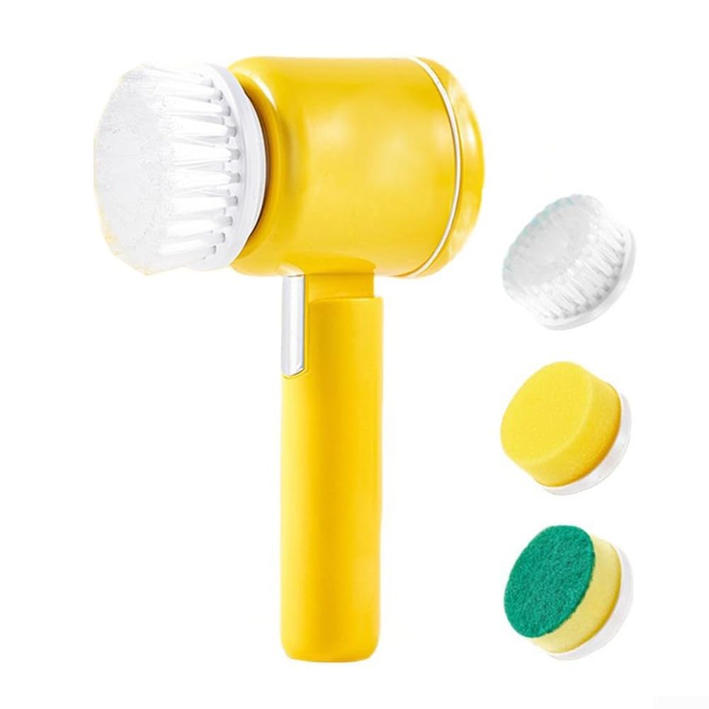 Cepillo de limpieza inalámbrico eléctrico con mango antideslizante para juntas y azulejos