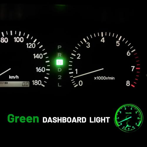 8 piezas de bombillas LED T3 verdes para tablero de auto miniatura 2