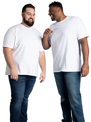 Fruit Of The Loom Men's Big & Tall Eversoft Cotton Short Sleeve T Shirts, Breathable & Moisture Wicking With Odor Control, White, Xx-Large Big #TOP2