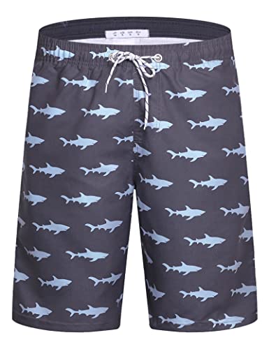 Image of BOJIN Mens Swim Trunks 9 inch Quick Dry Stretch Swim Shorts Mesh Lining Bathing Suits Swimwear Beach Shorts with Pockets