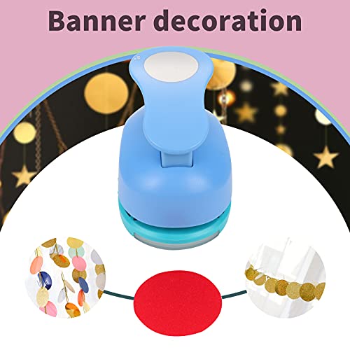 Tech-P Set Of 3Pcs Circle (2"+1.5"+1") Craft Punch Set Paper Punch Tool Eva Punches For Making Crafts Scrapbooking Garland Circle Dots Hanging Decorations Birthday Party Wedding Decoration-(Circle) #TOP4