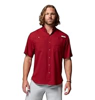 Columbia Mens PFG Tamiami II Short Sleeve Fishing Shirt, Beet, XX-Large