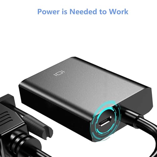 Image of HDMI Cable Adapter HDMI TO VGA, 1080P hdmi to vga Adapter for Computer, Desktop, Laptop, PC, Monitor, Projector, HDTV (HDMI TO VGA IC CABLE)