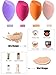 Makeup Sponges set for Dry & Wet Use - Foundation Blending Sponge for Concealer Blush Powder, Multi-color Blender Sponges (4pcs - Multi-colored A) (4pcs - Multi-colored A)