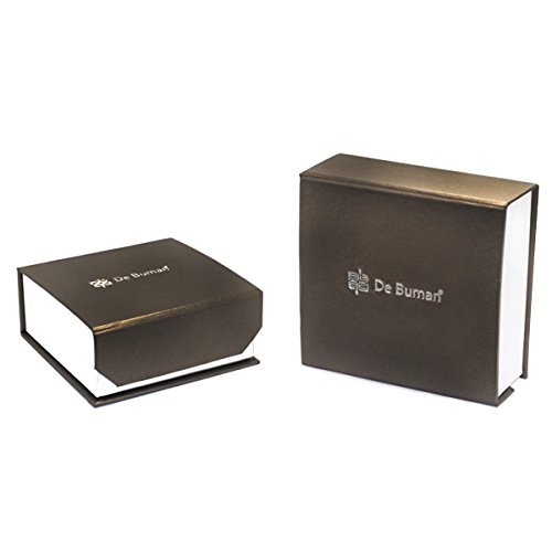 De Buman 18K Yellow Gold Plated Or 18K Rose Gold Plated & Mother-Of-Pearl Or Black Agate Earrings (18K Yellow Gold Plated) #TOP4