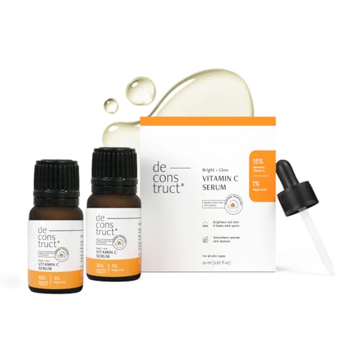 Image of Deconstruct Advance Bright + Glow Vitamin C Serum | 15% Vitamin C | With Liposomal Technology| For Pigmentation, Dullness & Dark Spots| Suitable for All Skin Types | Co-created with Dermatologists