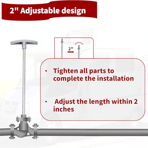 Image of 9 inch&6 inch RV Sewer Valve Handle Replacement Kit,RV Waste Valve Handle Replacement, RV Dump Valve Handle Replacement Set,Replaces Tank Valve Handle,Fits RV Grey Water Valve & RV Black Tank Valve
