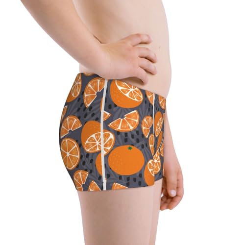 Boys' Cotton Boxer Brief Soft Underwear-Various Oranges2