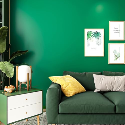 Image of HOME13 Matte Wallpaper Peel & Stick Contact Paper Decorative Self Adhesive Vinyl Wallpaper for Kitchen Cabinet Furniture Countertop Waterproof (24inches By 120inches, Dark Green Matte Wallpaper)