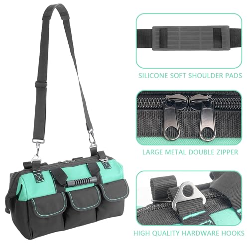 Yongzhenlite Gartenwerkzeugtasche für Damen und Herren, 40,6 cm breite Öffnung, Werkzeugtasche mit geformtem Boden und… – Ansicht 3