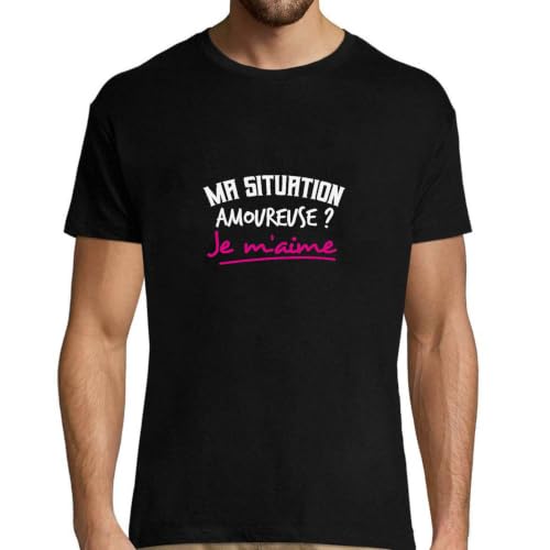 T-Shirt Homme Ma Situation Amoureuse rigolo à porter en soirée ou pour un barbecue