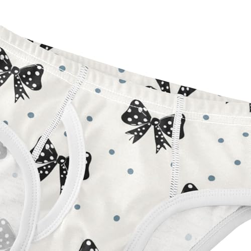 Wusikd Bows Polka Dots (3) Boys' Underwear Cotton Boys Briefs Soft Toddler Underwear 2T4