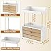 StorBin 3 Large Drawers Makeup Organizer - 5 Tier Bathroom Counter Organizers and Storage, Versatile Perfume Vanity Organizer, Ideal for Cosmetic, Large Skincare, Face Mask, Office Supplies, Amber