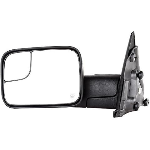 FEIPARTS Tow Mirror Fits for Dodge for Ram 1500 2003 2004 2005 2006 2007 2008 2009 for Dodge for Ram 2500 for Dodge for Ram 3500 Towing Mirror with Left Side Power Heated No Turn Signal Light Cover