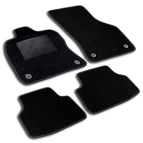 Bär-AfC Auto Fußmatten Ideal passend für Peugeot 307CC Cabrio 2003-2008, Autoteppiche Nadelvlies...
