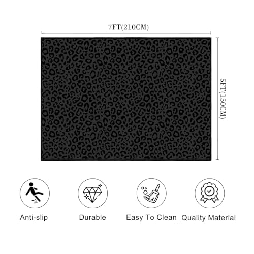 Tapete decorativo estampado leopardo 5x7 pies miniatura 2