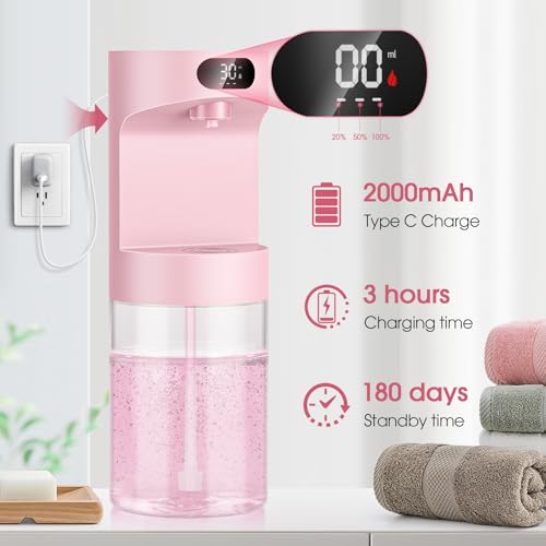 Image of Automatic Mouthwash Dispenser for Bathroom,20.29 oz Touchless Electric Mouth Wash Dispensers Bathroom Accessories Set with 4 Magnetic Cups,4 Modes Wall Mounted Mouth Wash Dispenser for Home