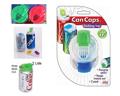 Jokari Snap and Sip Can Caps, Pack of 2