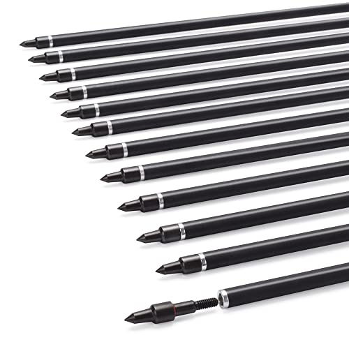 Archery Bow Carbon Arrow Hunting Target Practice Arrows 26 Inch With Removable Tips For Compound & Recurve Bow Spine 500 12 Pcs #TOP7