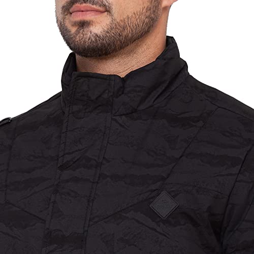 Image of Spykar Jet Cotton Standard Length Full Sleeve Casual Jacket For Men