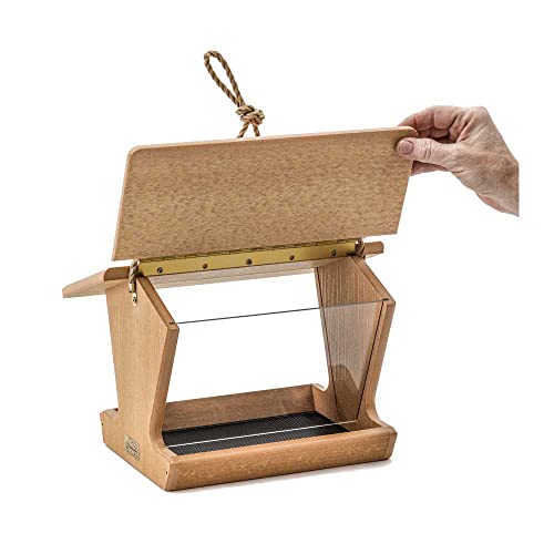 Birds Choice Schf200 Hopper Bird Feeder, Spruce Creek Collection, Recycled Plastic, Natural Teak #TOP7