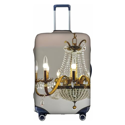 Ball Room Chandelier Print Personalized Travel Luggage Cover With Zipper, Elastic Luggage Cover,For Daily Use