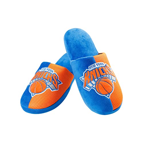 FOCO Men's NBA Logo Staycation Slippers, Team Color, 9-10
