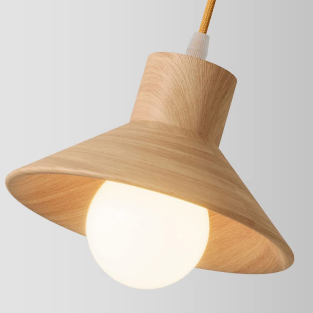 Lampa dekoracyjna z drewna gumowego, oświetlenie salonu jadalni, nowoczesny minimalistyczny prosty żyrandol, sypialnia przy łóżku mały żyrandol