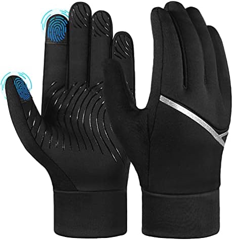 Kid Gloves Kids Touchscreen Gloves - Winter Warm Cold Weather Gloves Touch Screen Running Gloves Thermal Riding Cycling Gloves for Boys Girls 6-8 Years - Black M