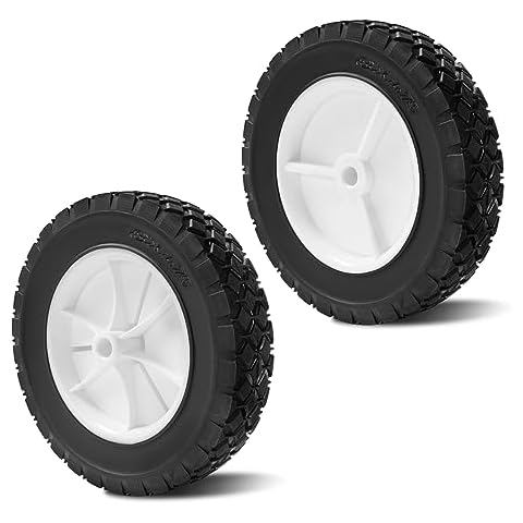 Sutmorly 72-108 Plastic Wheel Replaces AYP 103670 103670X 107644X 146248 Craftsman 33958 Hus 532146248 MTD 734-04585 734-1780, 8'' x 1.75'' 2 Pack Cover