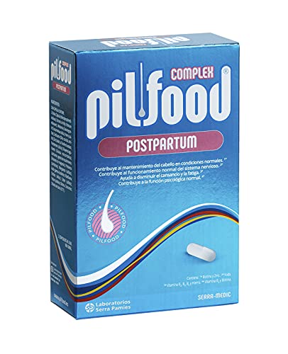 Tratamiento Anticaída Con Biotina, Zinc Y 12 Vitaminas - Pilfood Pospartum Para La Caída Del Cabello Durante El Periodo De Posparto En La Mujer - 90 Cápsulas Para 1 Mes - Sin Gluten - Eficacia Testada