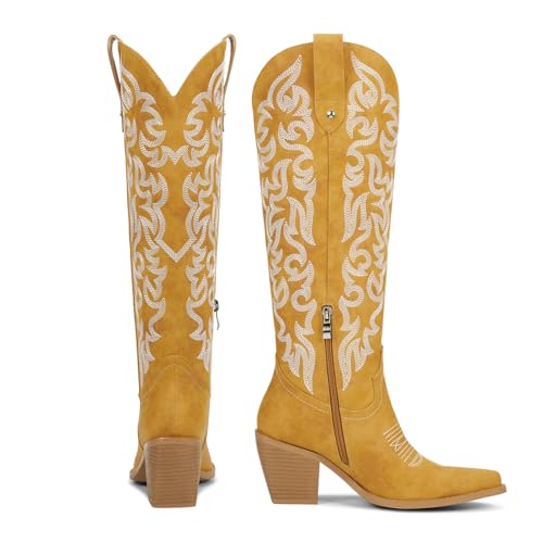 Image of wetkiss Women's Knee High Cowboy Boots