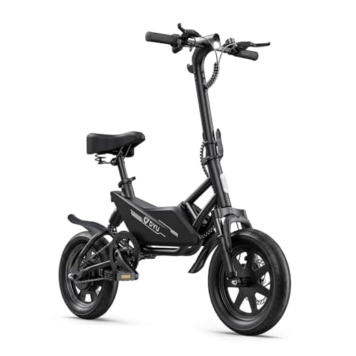 DYU Electric Bikes for Adults and Teens, 350W Motor, 36V 7.8AH &15.5MPH, 14" City Ebike for Commuting, Electric Bicycle with Dual Discs, UL 2849 Certified (Black)