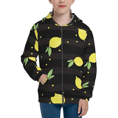 Lemon Kids Pullover Hoodies Boys Zip Up Sweatshirts Girls Athletic Clothes with Pocket3