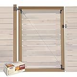 Adjust-A-Gate Unlimited Frameless Gate Kit with Anti Sag Design, Openings Up to 72' x 84'