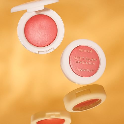Image of Catrice Soft Glam Baked Blush | Luminous, Lightweight Powder for Buildable Color | Vegan & Cruelty Free (030 | Cheeky Coral)