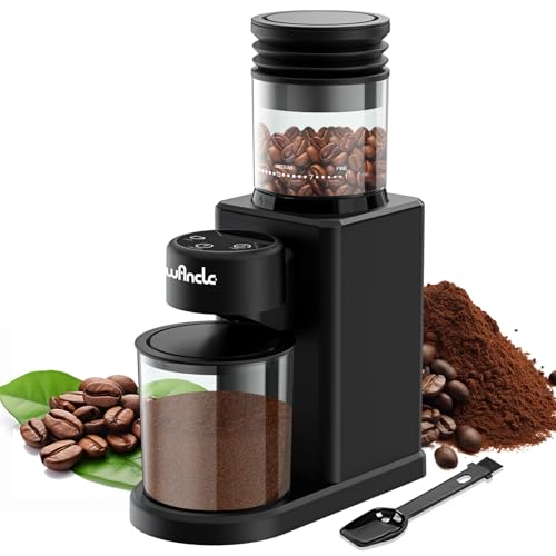 Wancle Elektrische Kaffeemühle Kaffeebohnenmühle Touch-Ausgabe mit Kegelmahlwerk - 25 Mahlgrade, Präzisionstimer, Antistatisch, Kompakt mit Gebläse, 200W Motor Wancle Elektrische Kaffeemühle Kaffeebohnenmühle Touch-Ausgabe mit Kegelmahlwerk - 25 Mahlgrade, Präzisionstimer, Antistatisch, Kompakt mit Gebläse, 200W Motor