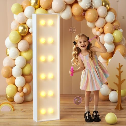 imprsv Marquee Light Up Letters, 4FT Mosaic Letters with Light for Baby Shower Graduation Party Decor, Large I for Engagement Wedding Party Decorations (Need to Assemble)