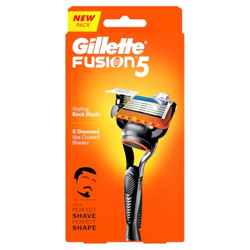 Image of Gillette Fusion 5, Shaving Razor For Men | With Beard Shaping Back Blade | 5 Blades For Your Perfect Shave | Styling Back Blade For Your Perfect Beard Shape